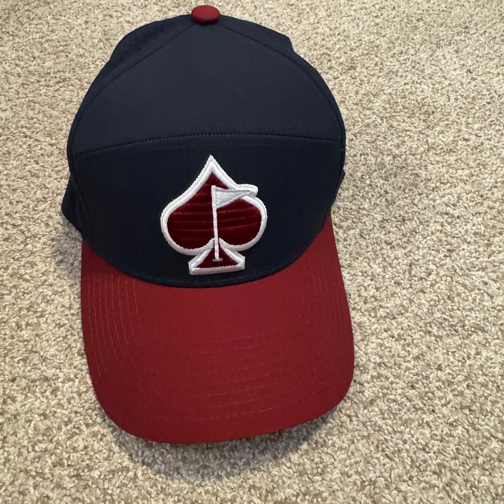 Pins & Aces Performance Golf Snapback Hat Spade Logo Perforated Cap‎